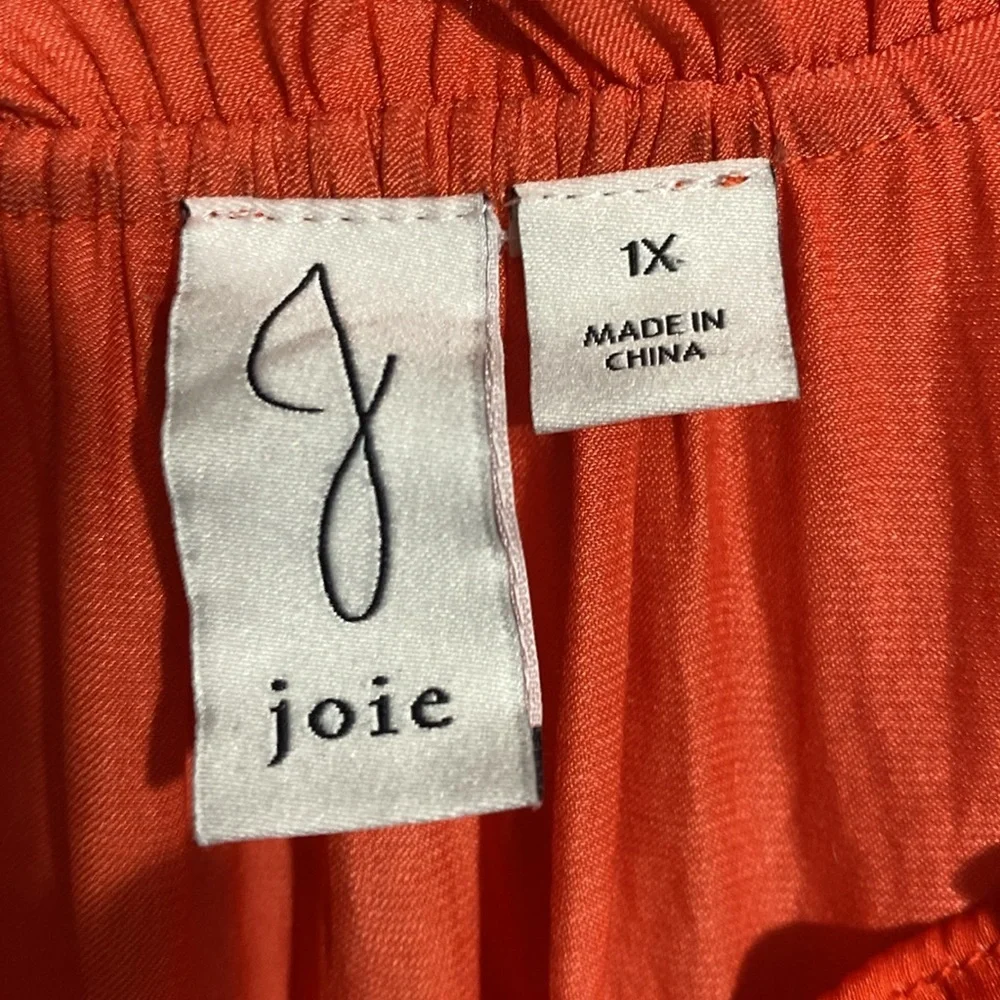 Joie orange lightweight top blouse shirt size 1X - Picture 12 of 14